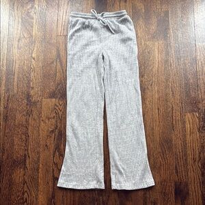 Gray Ribbed Knit Pants girls size large